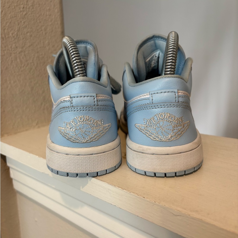 Nike Air Jordan 1 Low White/Ice Blue Shoes DC0774-141 Womens 5.5 Youth 4Y - Picture 9 of 9